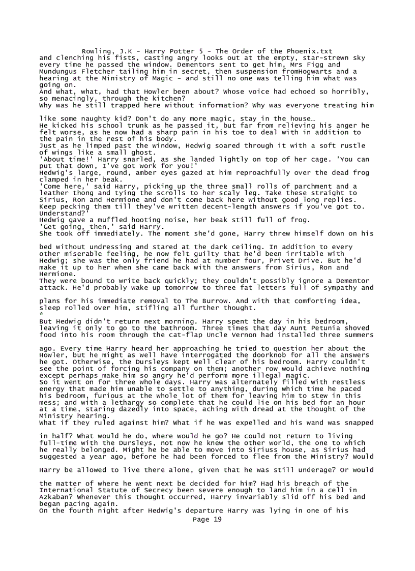 image for page Rowling J K Harry Potter 5