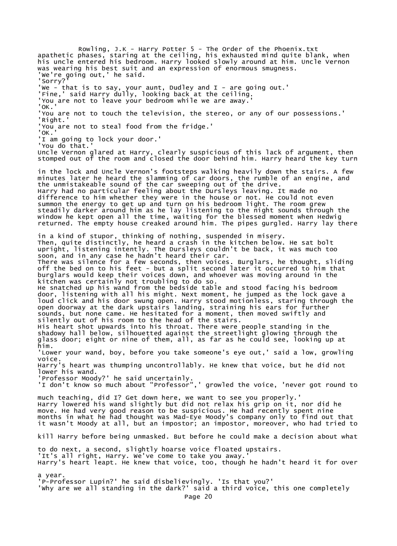 image for page Rowling J K Harry Potter 5