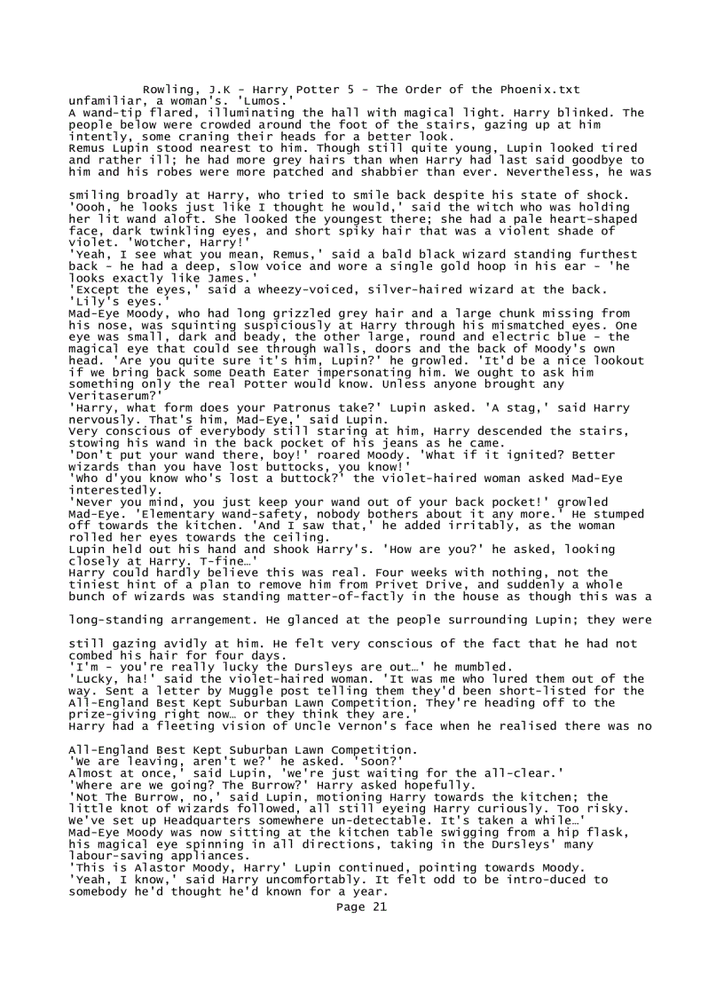 image for page Rowling J K Harry Potter 5