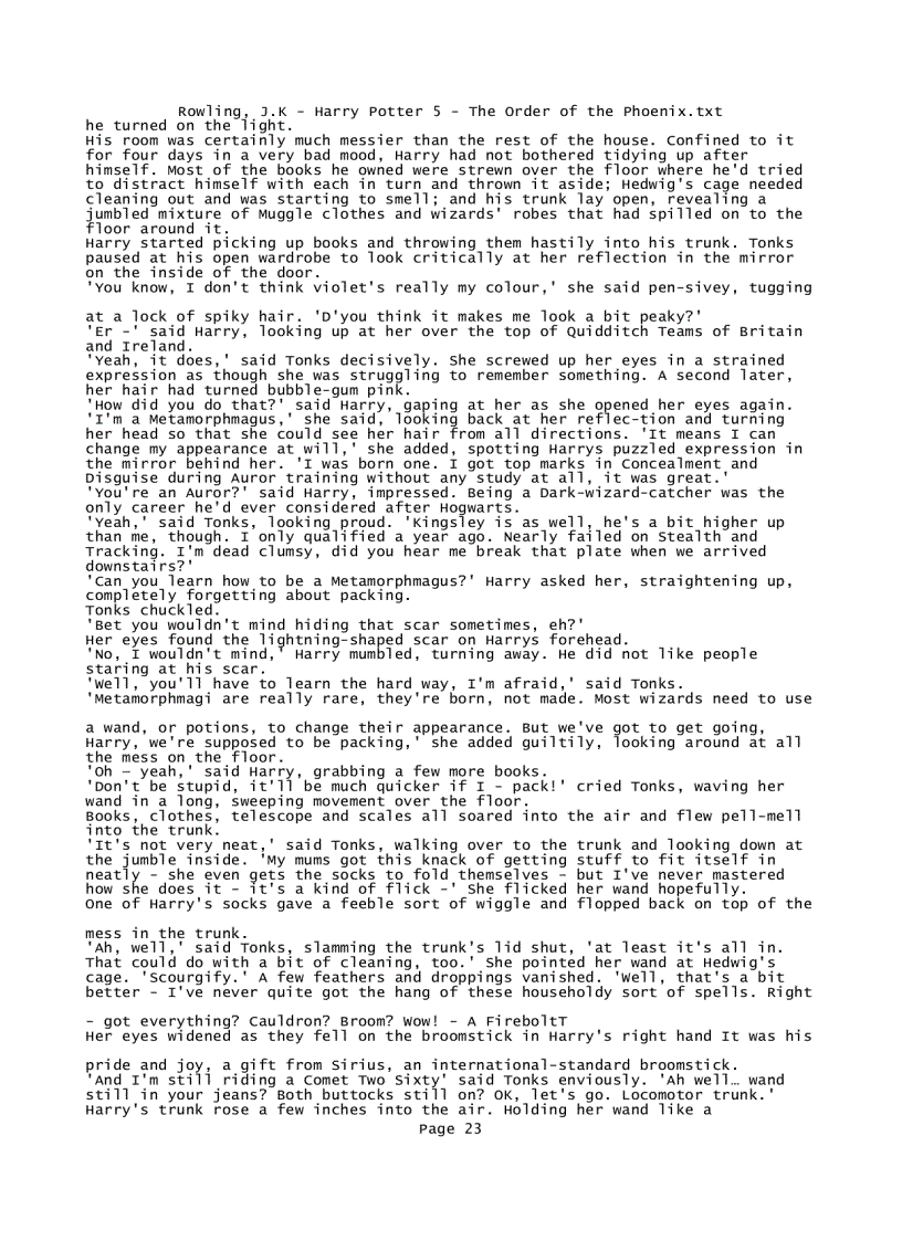 image for page Rowling J K Harry Potter 5