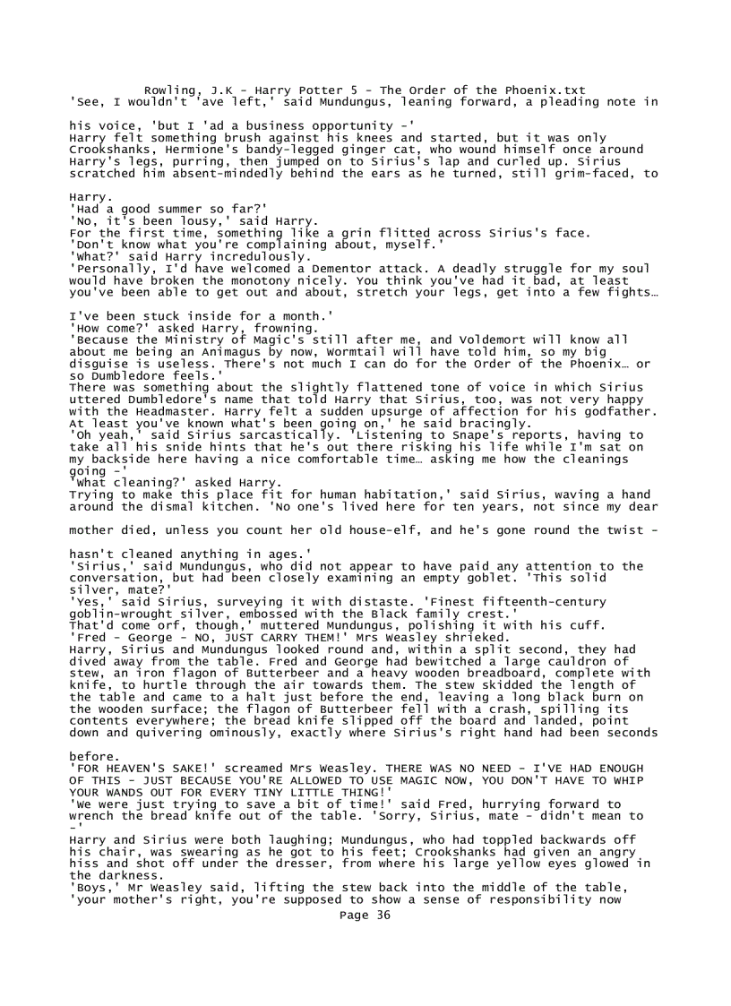 image for page Rowling J K Harry Potter 5