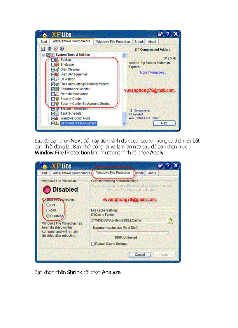 image for page Rút gọn win sau khi cài