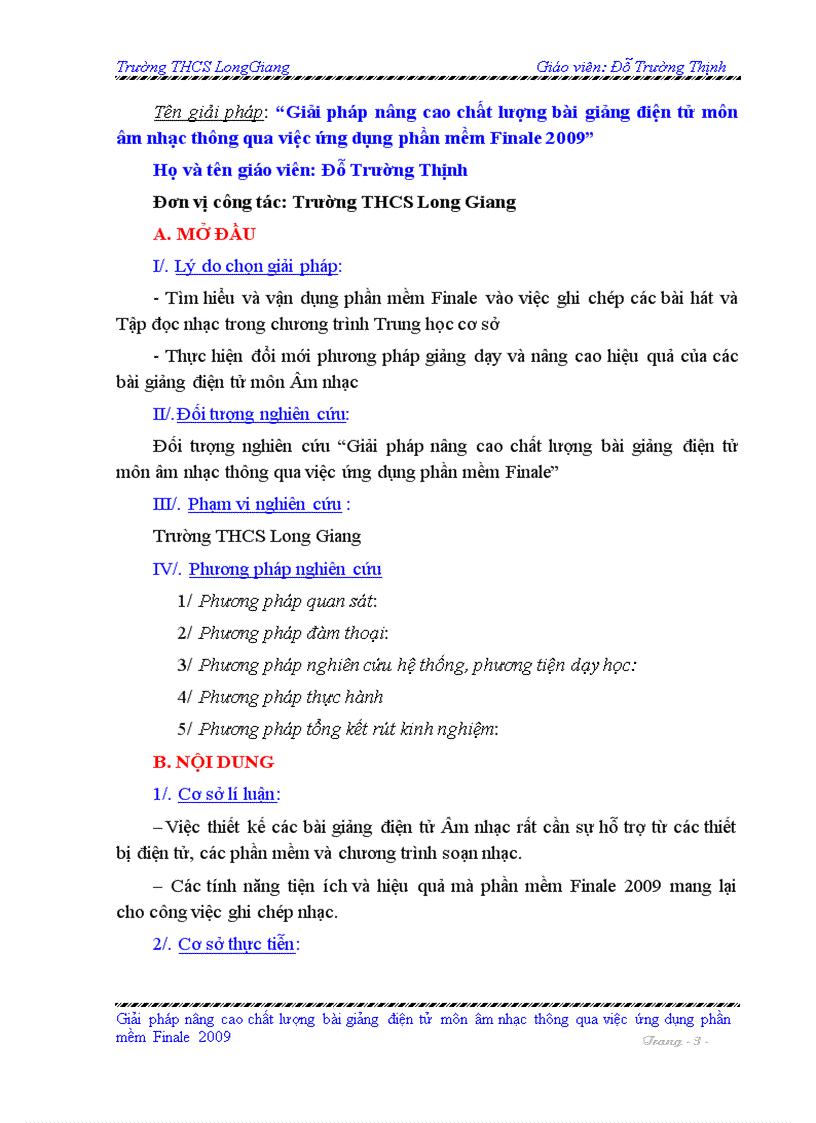 image for page Sáng Kiến Kinh Nghiệm Môn Âm Nhạc