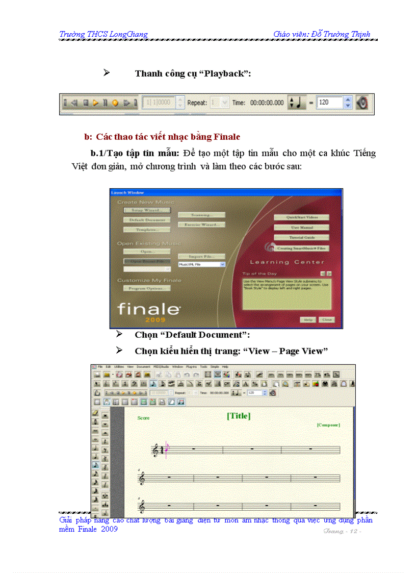 image for page Sáng Kiến Kinh Nghiệm Môn Âm Nhạc