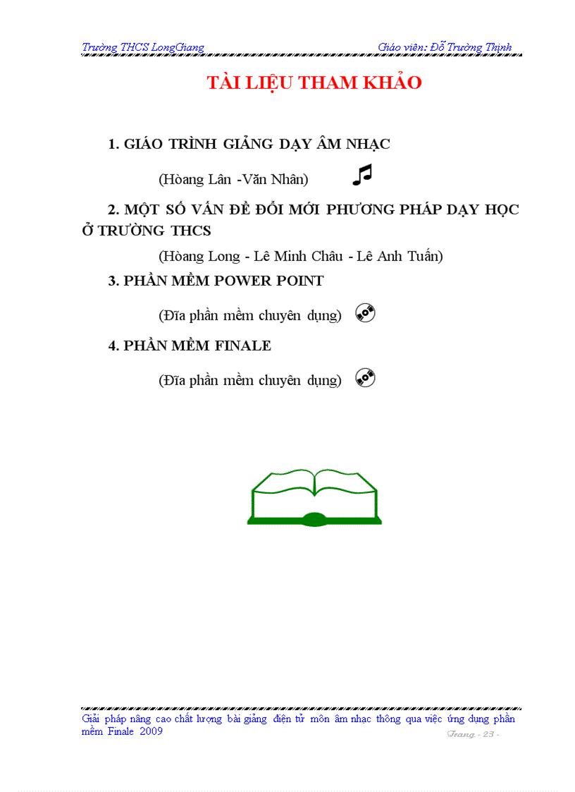 image for page Sáng Kiến Kinh Nghiệm Môn Âm Nhạc