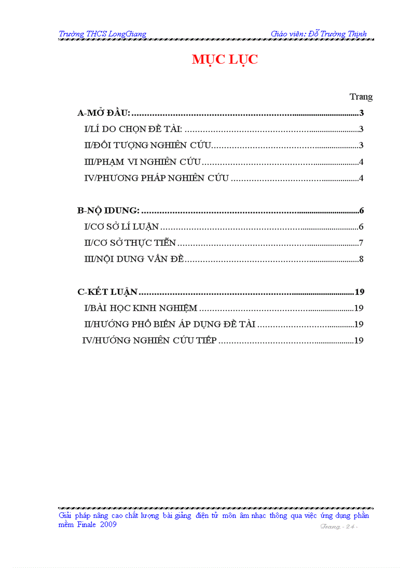 image for page Sáng Kiến Kinh Nghiệm Môn Âm Nhạc