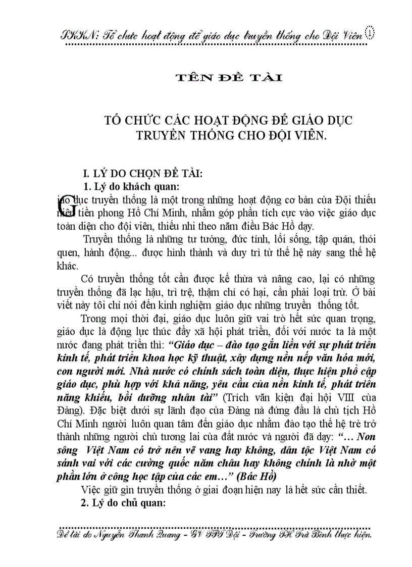 image for page SKKN Công tác Đội tiểu học