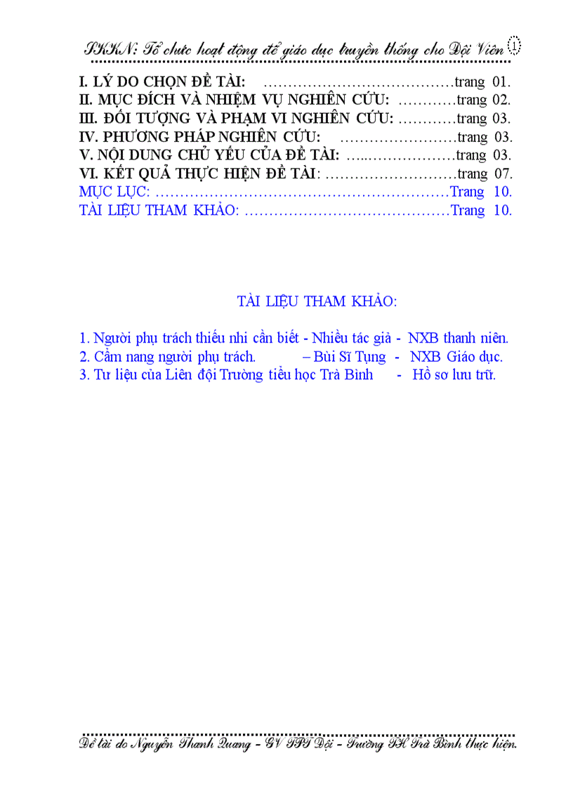 image for page SKKN Công tác Đội tiểu học