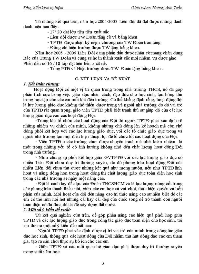 image for page Skkn công tác đội