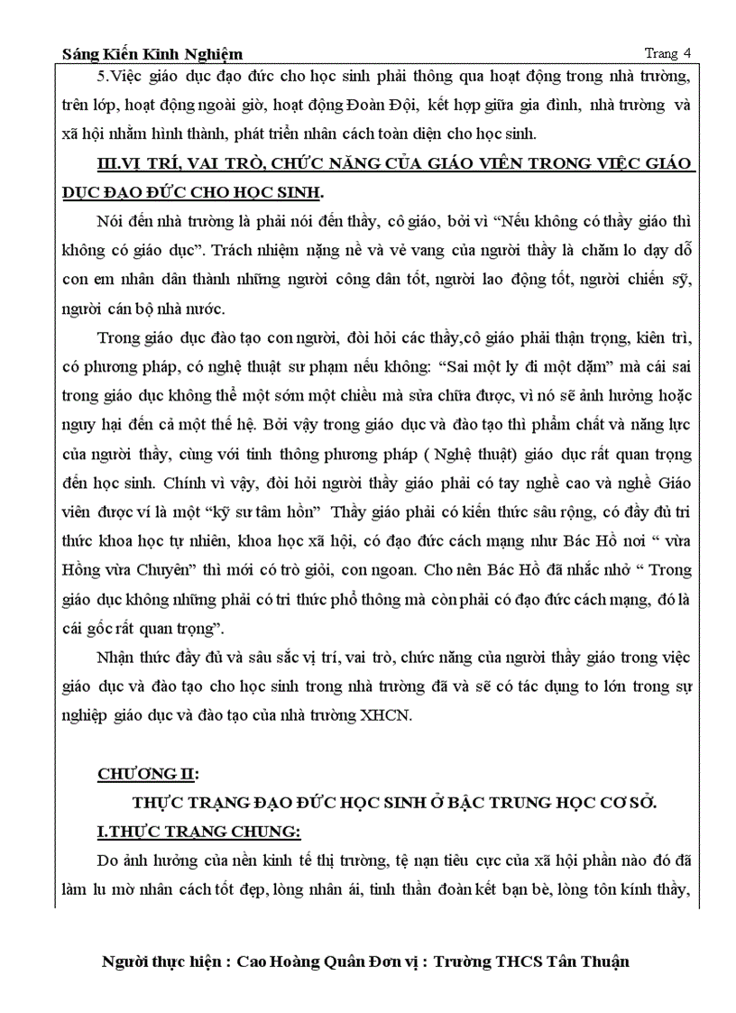 image for page SKKN Giáo dục đạo đức cho Học sinh