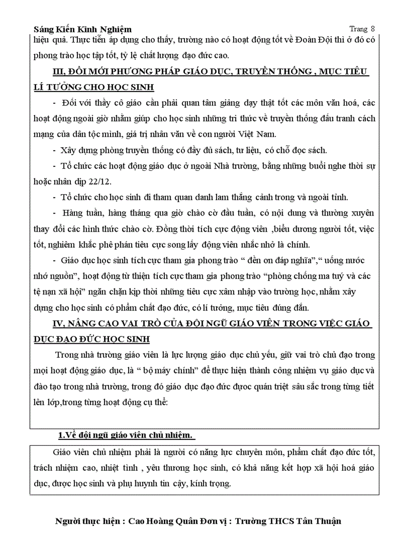 image for page SKKN Giáo dục đạo đức cho Học sinh