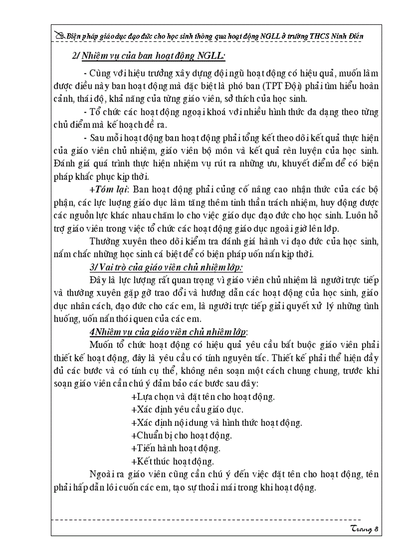 image for page SKKN Giáo dục đạo đức thông qua HDNGLL