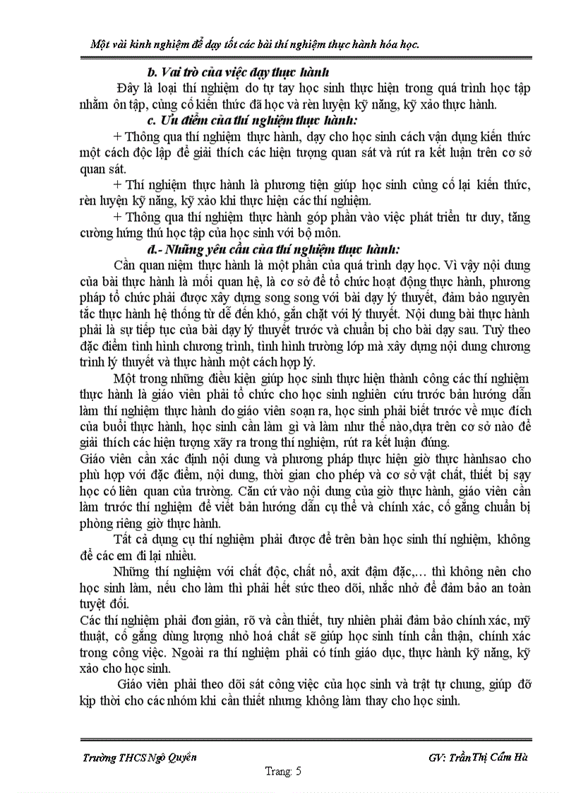 image for page Skkn HÓA 8 SỬ DỤNG THÍ NGHIỆM THỰC HÀNH