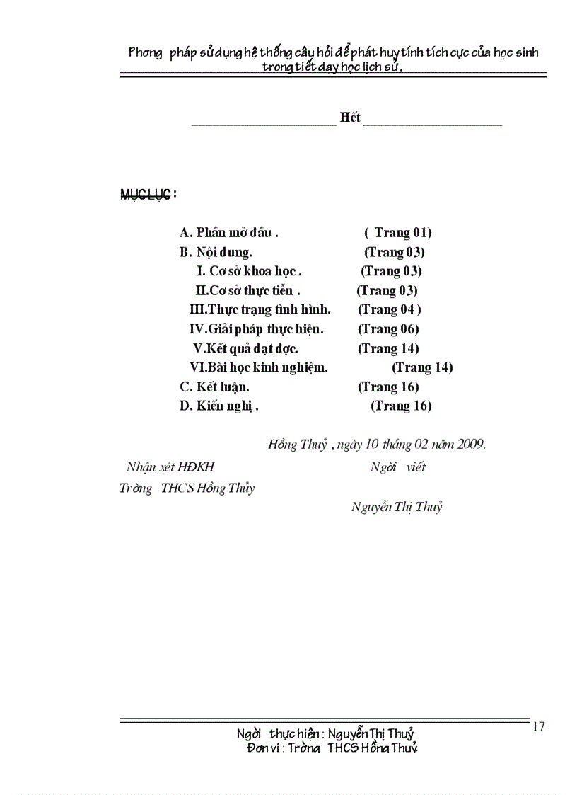 image for page SKKN Lịch sử giải XS huyện 2009