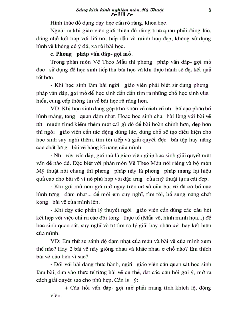 image for page SKKN Môn mĩ thuật