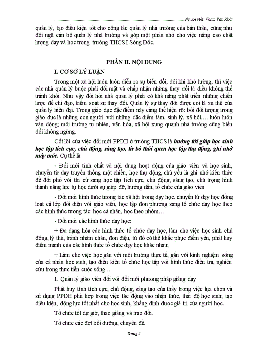 image for page SKKN Quản lí đổi mới phương pháp dạy học