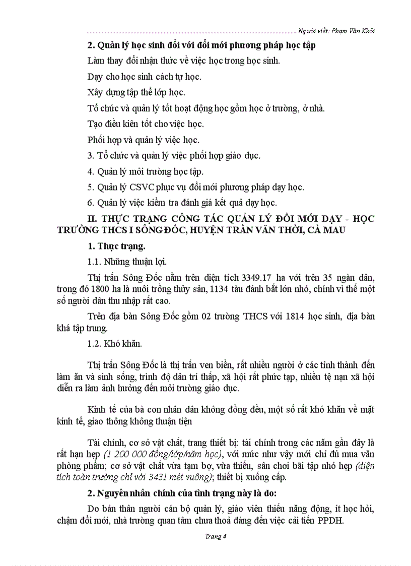 image for page SKKN Quản lí đổi mới phương pháp dạy học