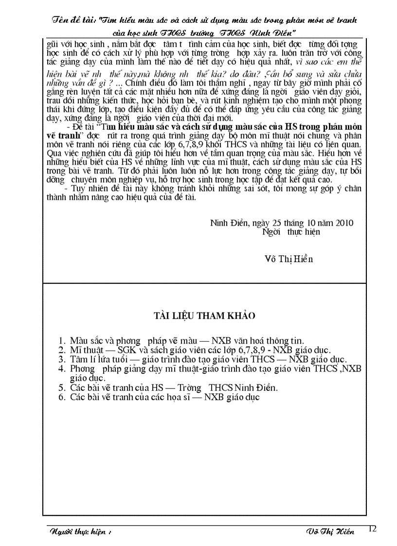 image for page SKKN Tìm hiểu màu sắc trong vẽ tranh