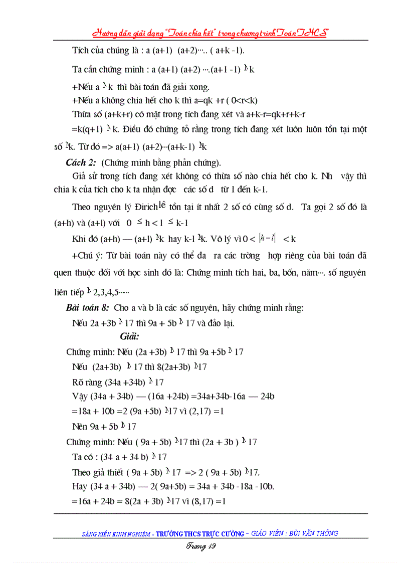 image for page Skkn toan 6 sự chia hết