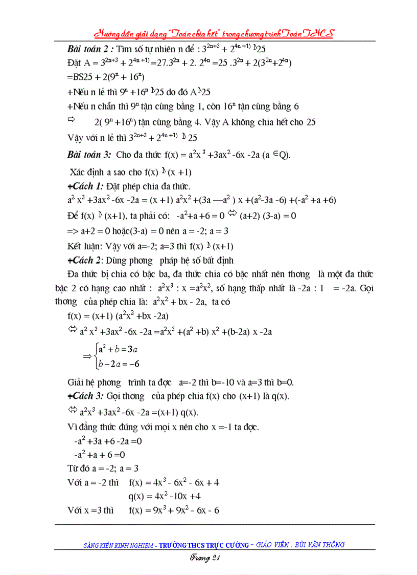 image for page Skkn toan 6 sự chia hết