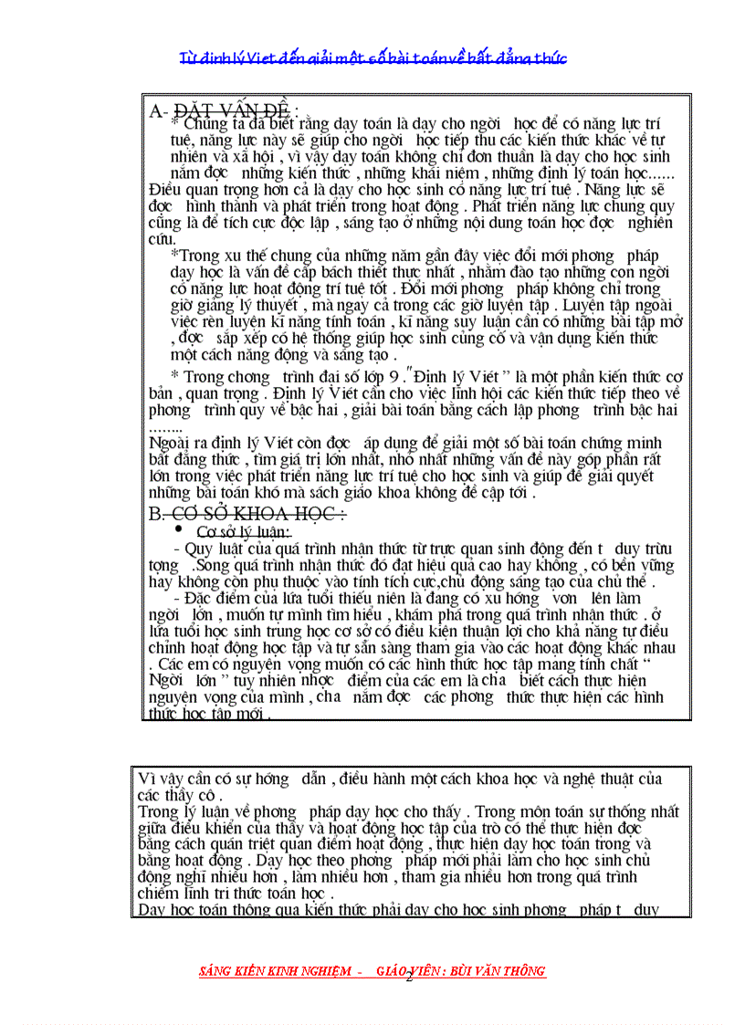 image for page Skkn toán 9 ứng dụng đl viet vào bất đẳng thức