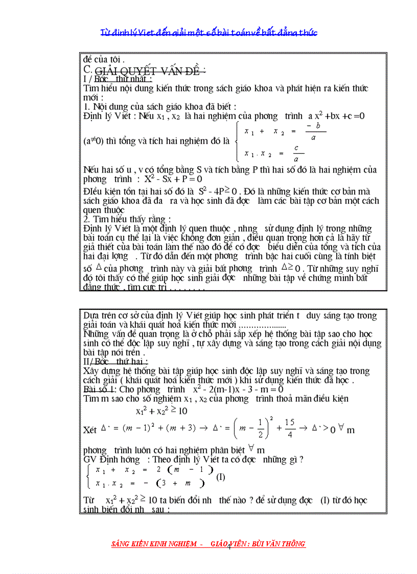 image for page Skkn toán 9 ứng dụng đl viet vào bất đẳng thức