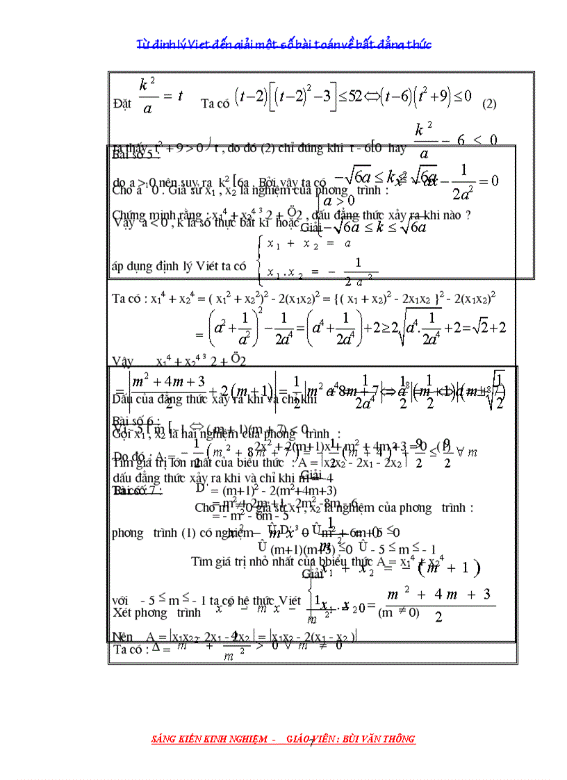 image for page Skkn toán 9 ứng dụng đl viet vào bất đẳng thức