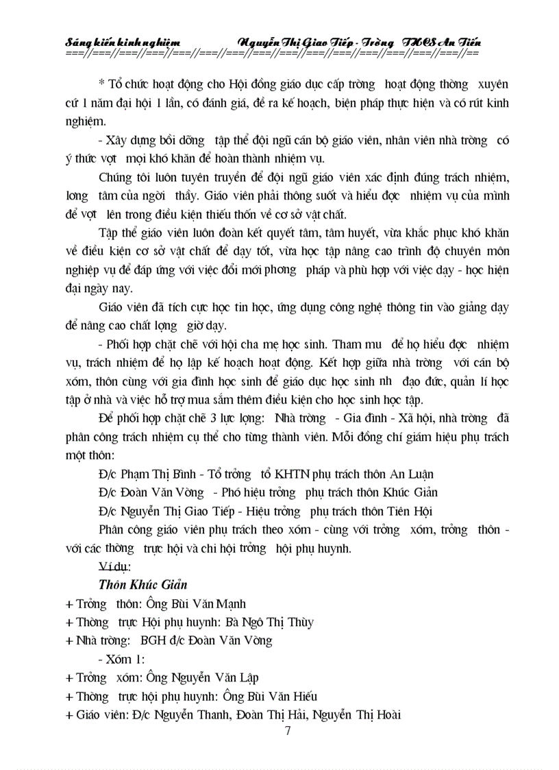 image for page SKKN Xã hội hóa trong trường học THCS