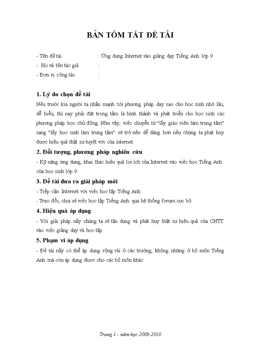 image for page SKKN Ung dung CNTT