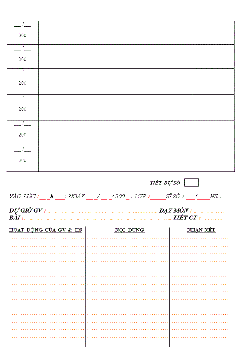 image for page Sổ dự giờ GV