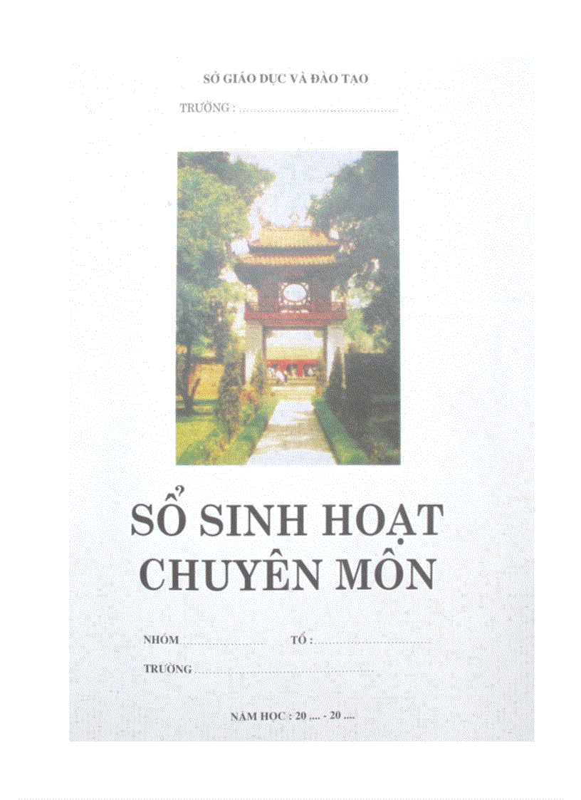 Sổ họp chuyên môn