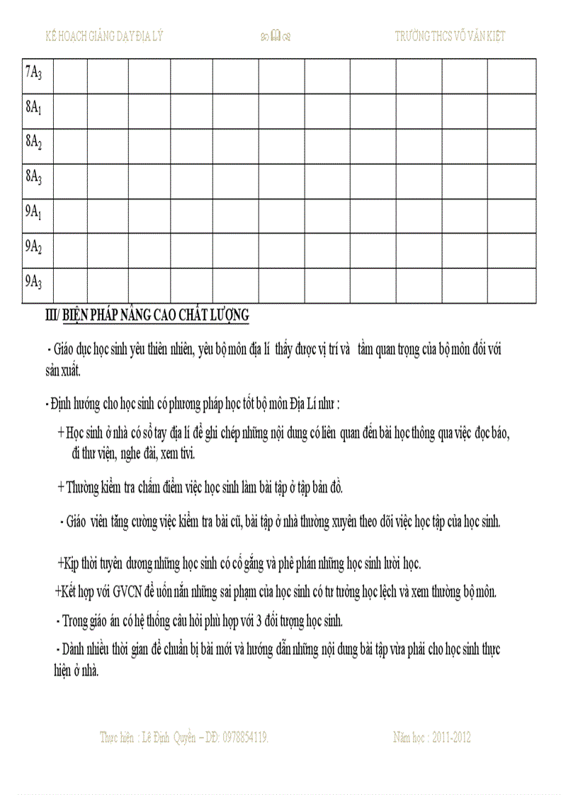 image for page Sổ kế hoạch dạy học môn địa lý THCS của Quyền đây