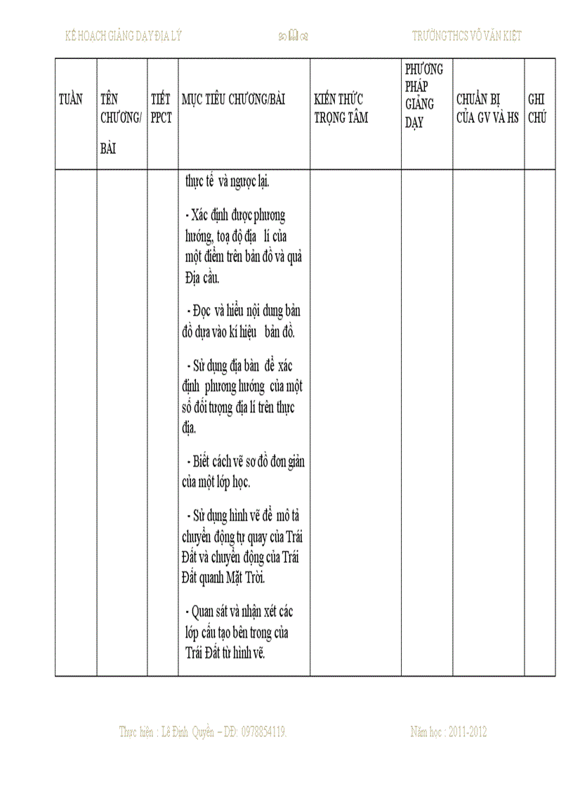 image for page Sổ kế hoạch dạy học môn địa lý THCS của Quyền đây