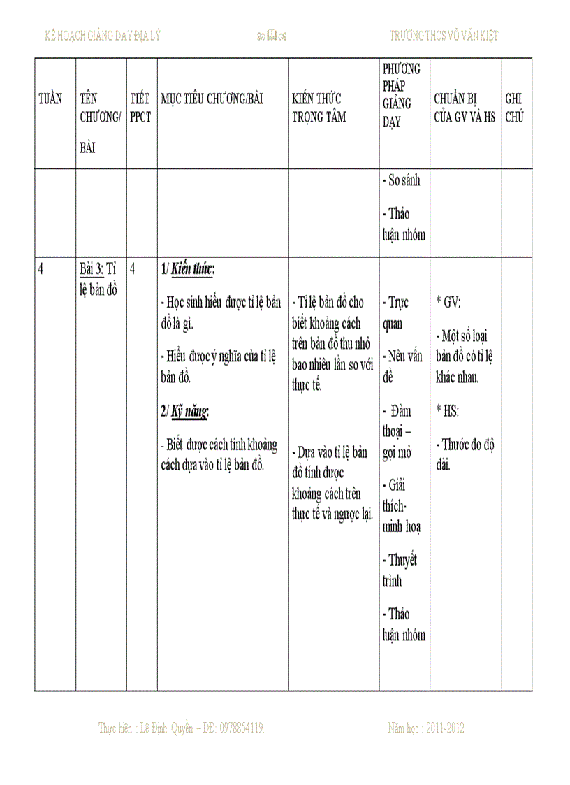 image for page Sổ kế hoạch dạy học môn địa lý THCS của Quyền đây