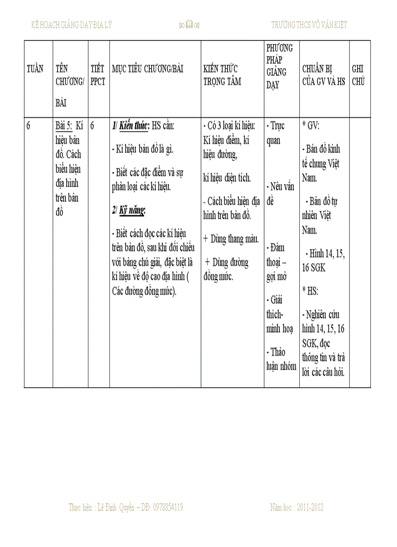 image for page Sổ kế hoạch dạy học môn địa lý THCS của Quyền đây