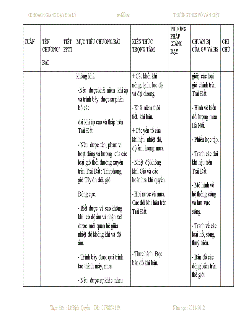image for page Sổ kế hoạch dạy học môn địa lý THCS của Quyền đây