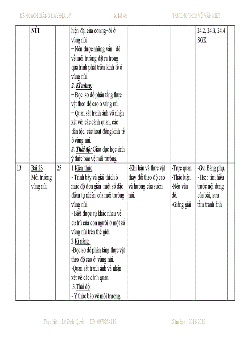 image for page Sổ kế hoạch dạy học môn địa lý THCS của Quyền đây