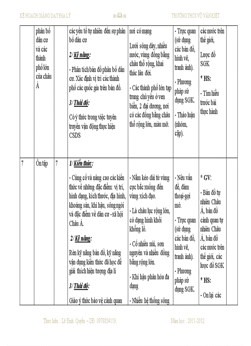image for page Sổ kế hoạch dạy học môn địa lý THCS của Quyền đây