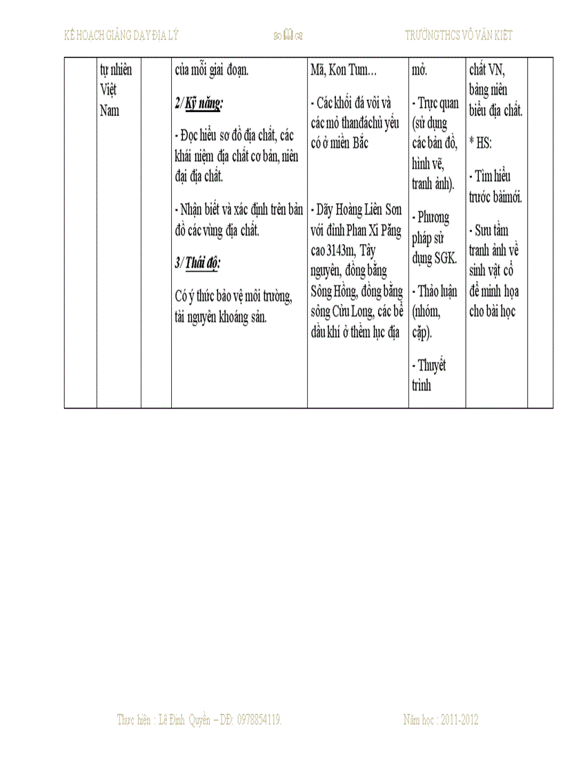 image for page Sổ kế hoạch dạy học môn địa lý THCS của Quyền đây
