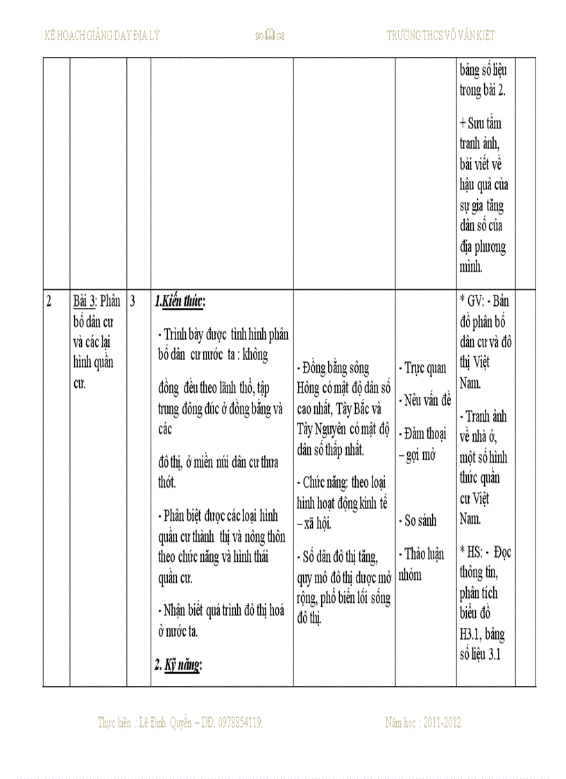 image for page Sổ kế hoạch dạy học môn địa lý THCS của Quyền đây