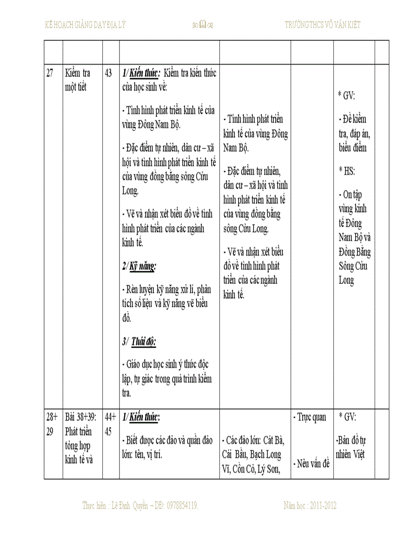 image for page Sổ kế hoạch dạy học môn địa lý THCS của Quyền đây