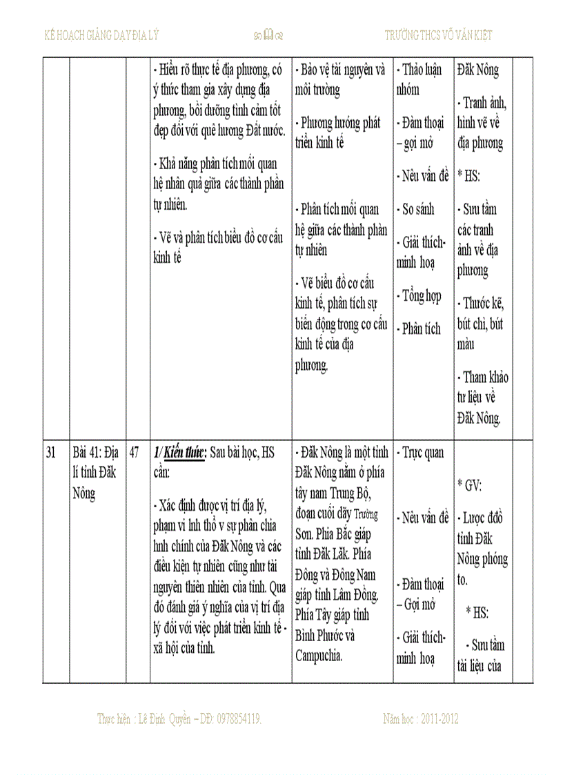 image for page Sổ kế hoạch dạy học môn địa lý THCS của Quyền đây