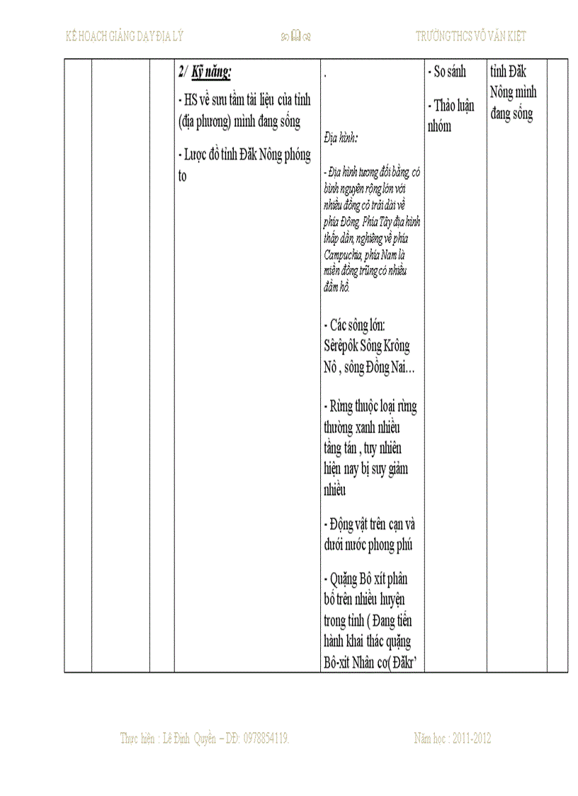 image for page Sổ kế hoạch dạy học môn địa lý THCS của Quyền đây