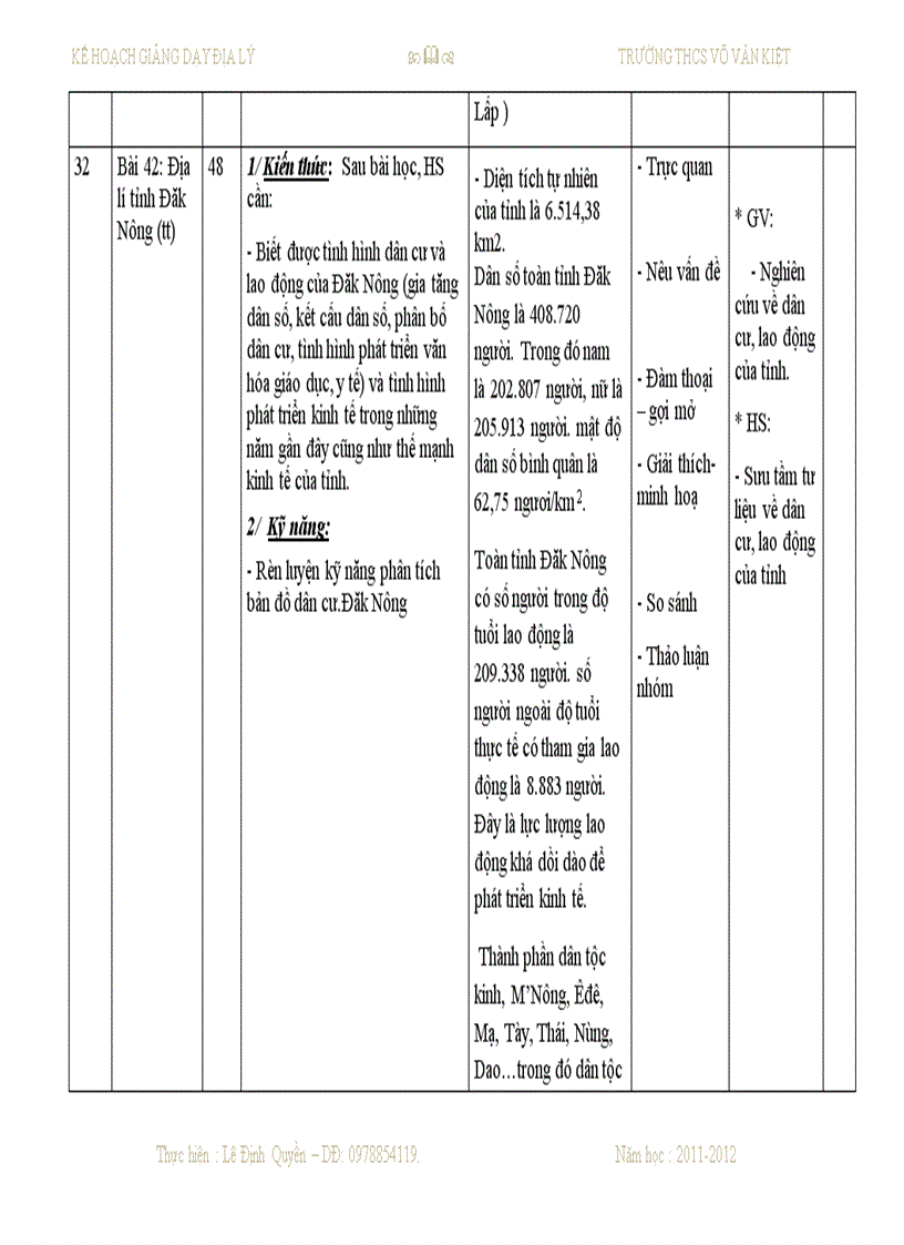 image for page Sổ kế hoạch dạy học môn địa lý THCS của Quyền đây