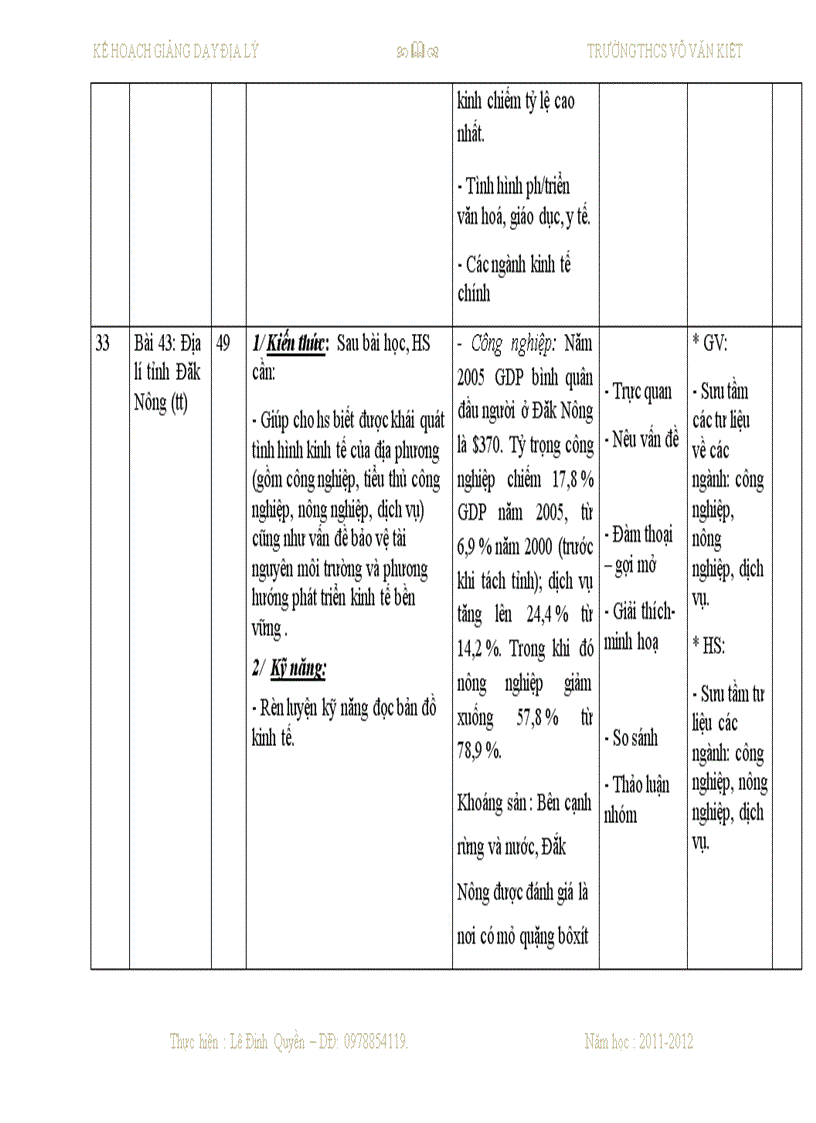 image for page Sổ kế hoạch dạy học môn địa lý THCS của Quyền đây