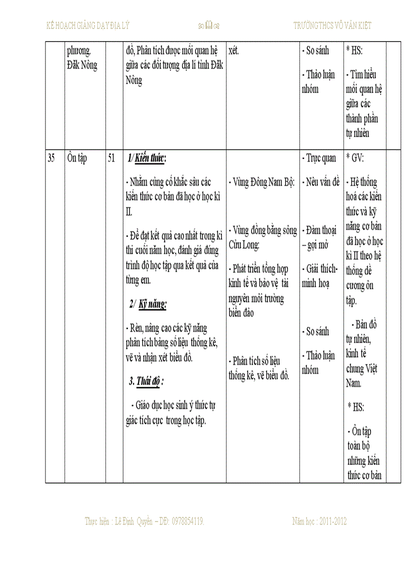 image for page Sổ kế hoạch dạy học môn địa lý THCS của Quyền đây