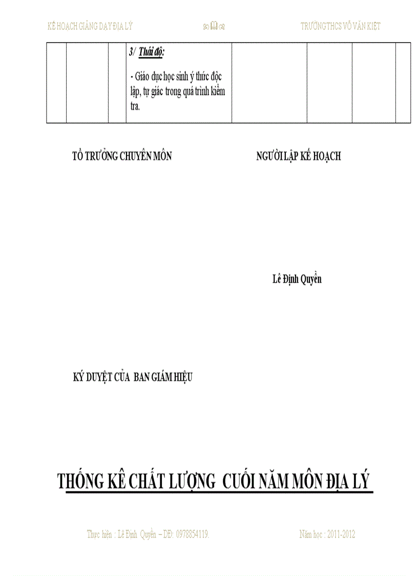 image for page Sổ kế hoạch dạy học môn địa lý THCS của Quyền đây