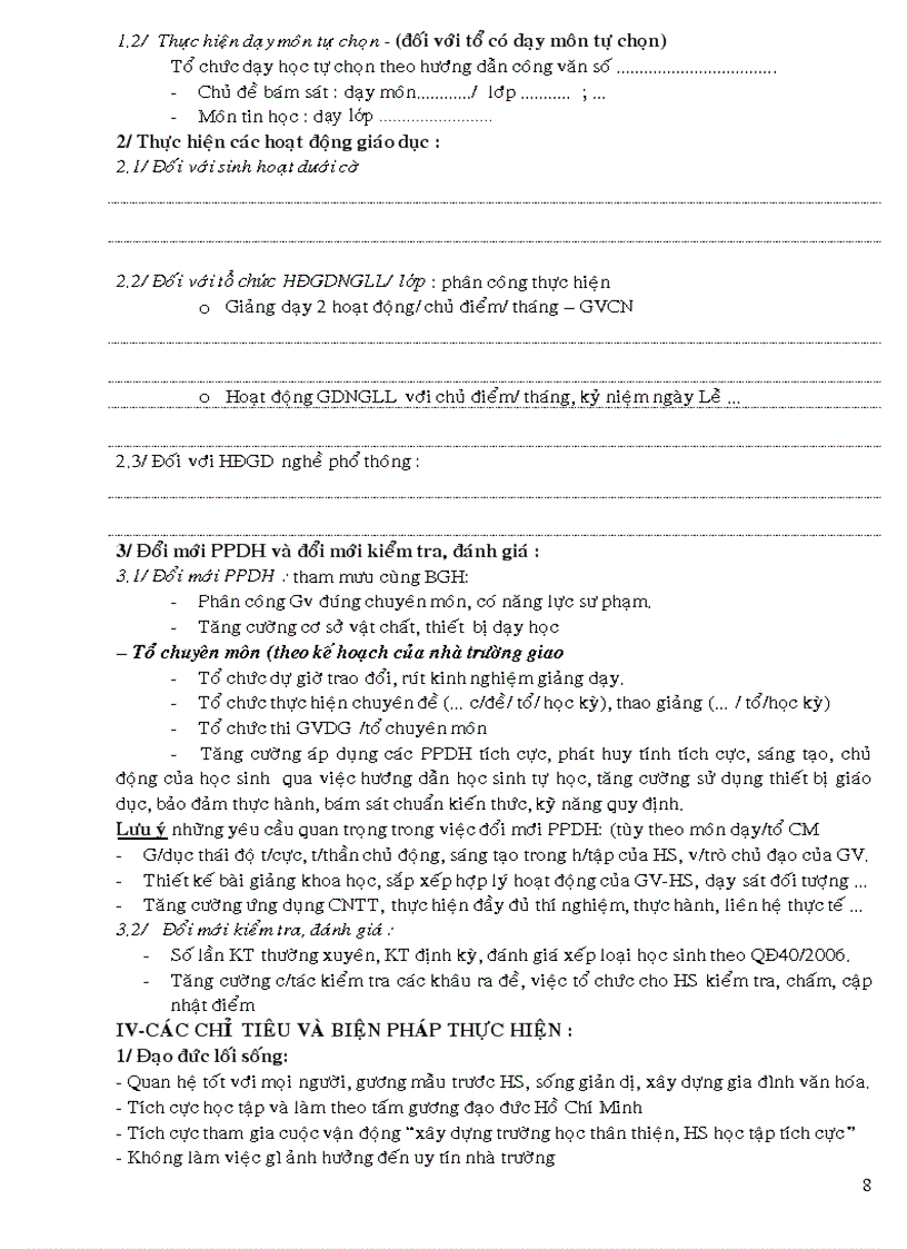 image for page Sổ kế hoạch hoạt động chuyên môn