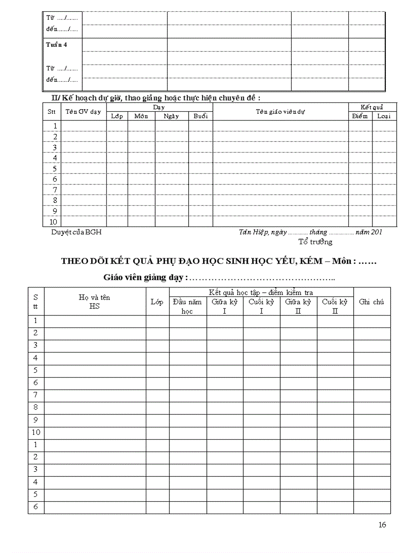 image for page Sổ kế hoạch hoạt động chuyên môn