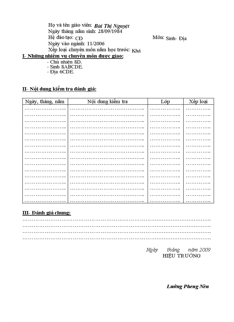 image for page Sổ kiểm tra GV